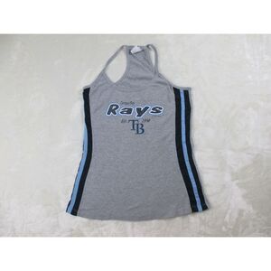 Tampa Bay Rays Shirt Women's Large Gray Tank Top Baseball MLB‎ Ladies